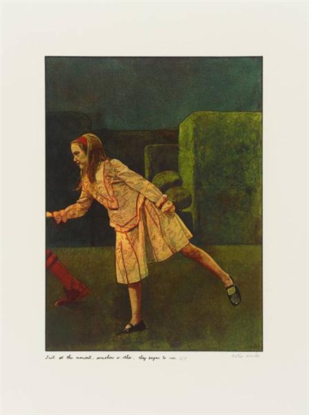 Just at this moment, somehow or other, they began to run, 1970 - Peter Blake