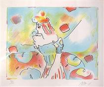 Composition Red & Green - Peter Max