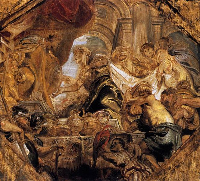 King Solomon and the Queen of Sheba, 1620 - Питер Пауль Рубенс