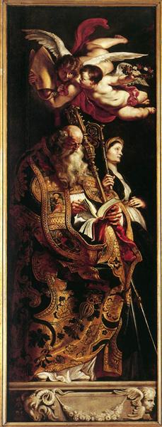 Raising of the Cross - Sts Amand and Walpurgis, 1610 - Pierre Paul Rubens
