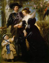 Rubens, his wife Helena Fourment, and their son Peter Paul - 魯本斯