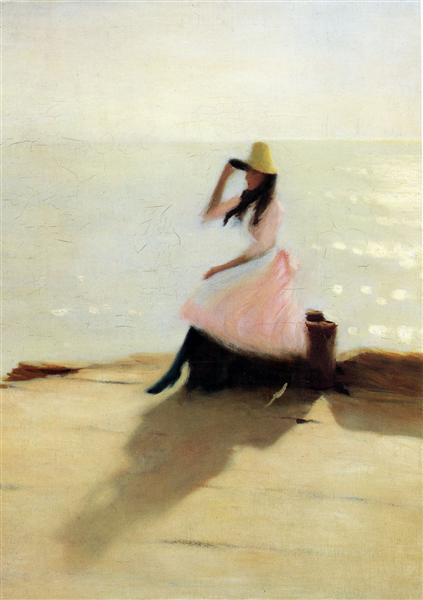 Young Woman at the Beach - Philip Wilson Steer