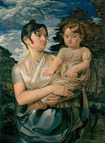 Pauline Runge with her two-year-old-son - Philipp Otto Runge