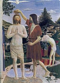 Baptism of Christ (detail) - 皮耶羅‧德拉‧弗朗切斯卡
