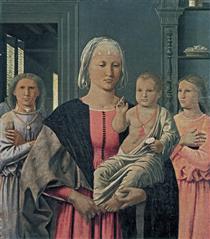 Сенигальская Мадонна с младенцем и двумя ангелами - Пьеро делла Франческа
