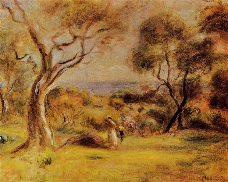 A Walk by the Sea, 1915 - Pierre-Auguste Renoir