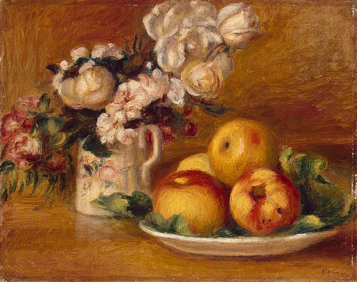 Apples and Flowers, c.1895 - 1896 - Пьер Огюст Ренуар