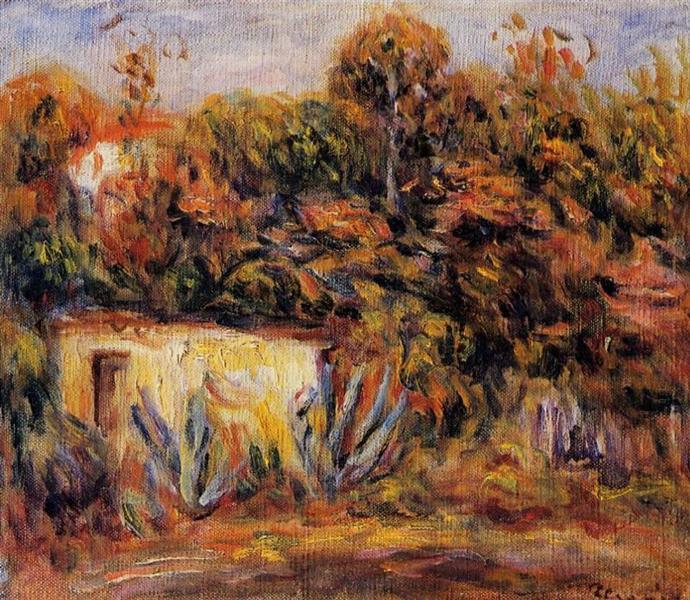 Cabin with Aloe Plants, c.1913 - Pierre-Auguste Renoir