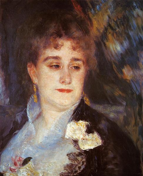 First Portrait of Madame Georges Charpeitier, 1876 - 1877 - П'єр-Оґюст Ренуар