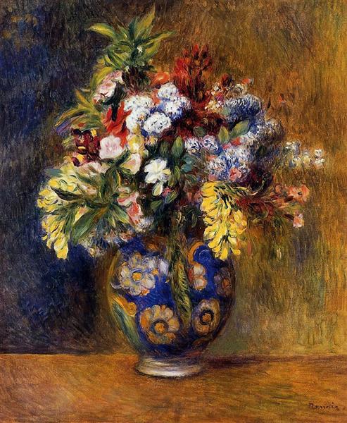 Flowers in a Vase, 1878 - Pierre-Auguste Renoir