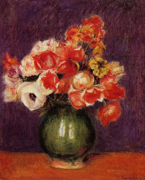Flowers in a Vase, 1901 - Auguste Renoir