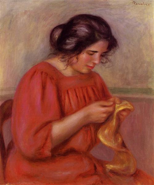 Gabrielle Mending, 1908 - Pierre-Auguste Renoir