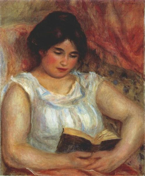 Gabrielle reading, 1906 - 雷諾瓦