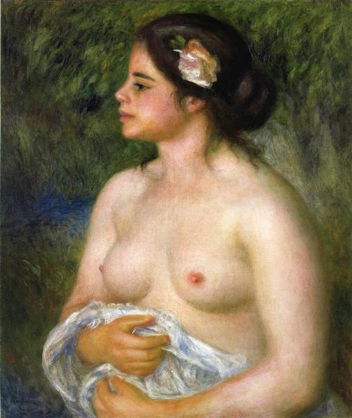 Gabrielle with a Rose (The Sicilian Woman), c.1899 - 雷諾瓦