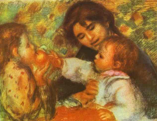 Gabrielle with Renoir's Children, c.1894 - П'єр-Оґюст Ренуар