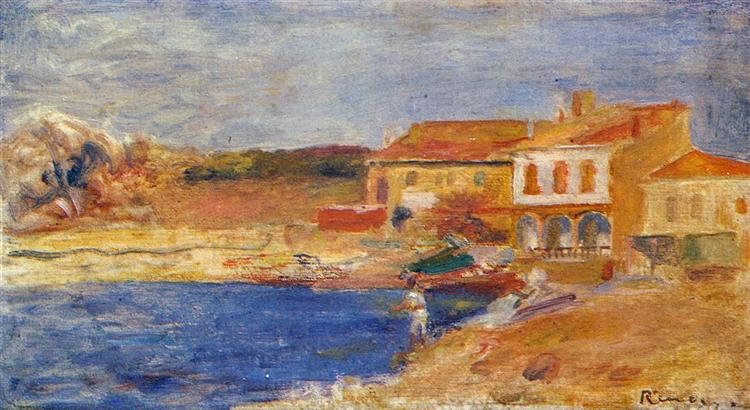 Houses by the Sea, 1912 - Пьер Огюст Ренуар