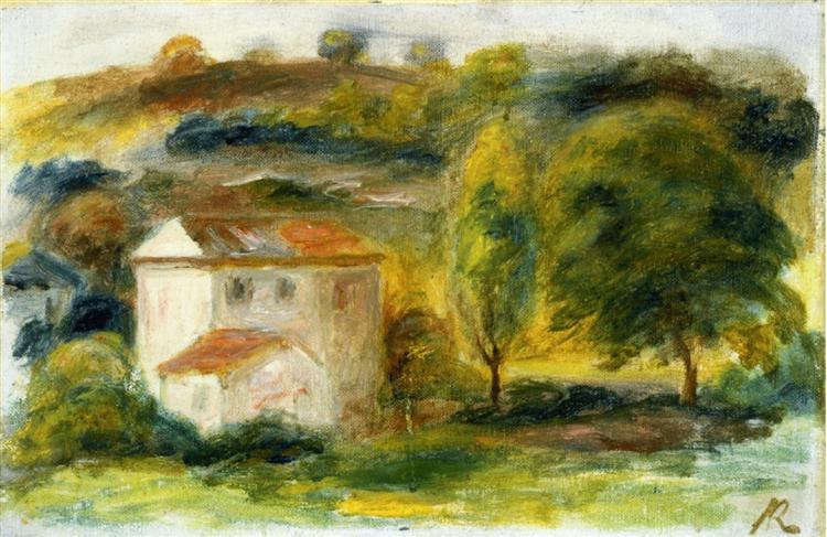 Landscape with White House, 1916 - Пьер Огюст Ренуар
