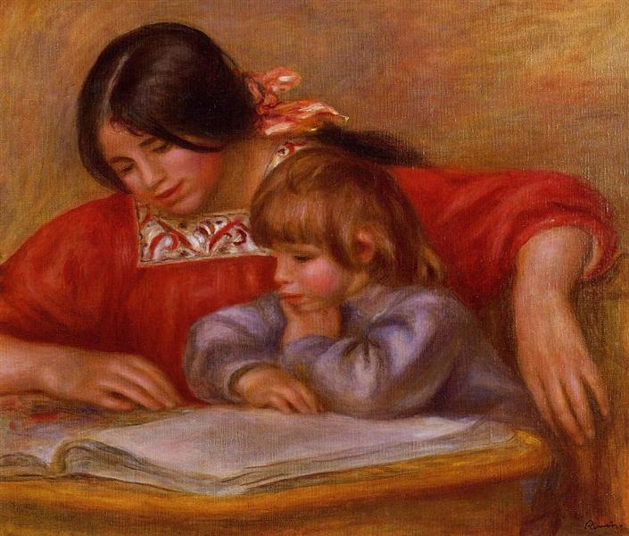 Leontine and Coco, 1909 - Auguste Renoir