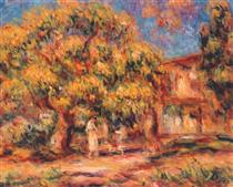 Lime Tree and Farmhouse - Pierre-Auguste Renoir