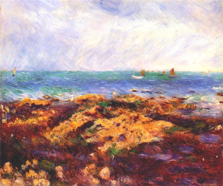 Low Tide at Yport, 1883 - Pierre-Auguste Renoir