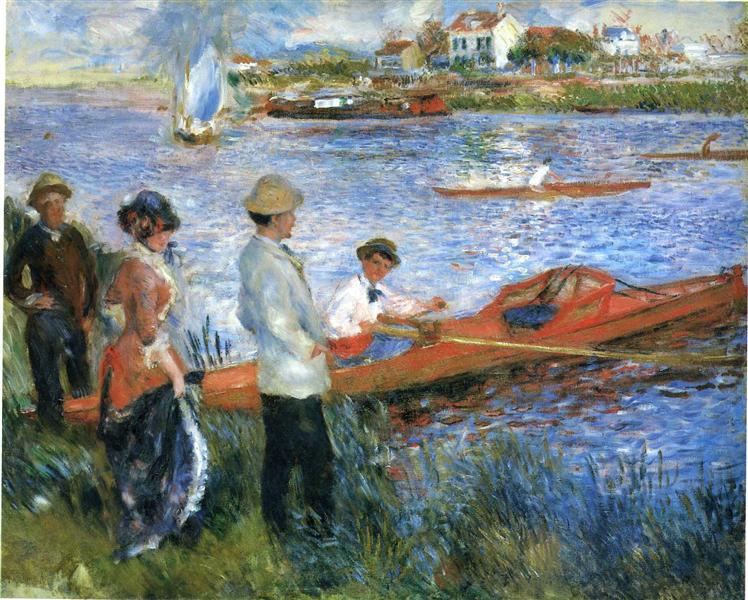 Oarsmen at Chatou, 1879 - Pierre-Auguste Renoir - WikiArt.org