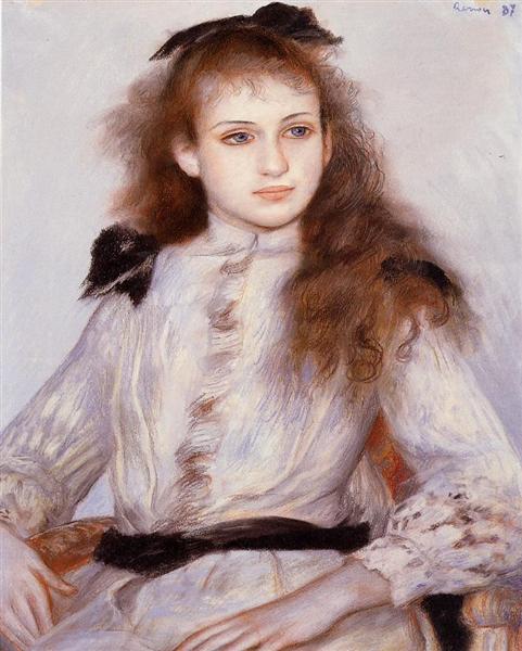 Portrait of Madeleine Adam, 1887 - 雷諾瓦