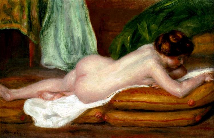 Rest, c.1896 - 雷諾瓦