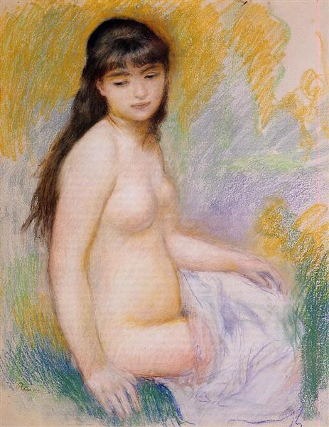 Seated Bather, c.1883 - Пьер Огюст Ренуар