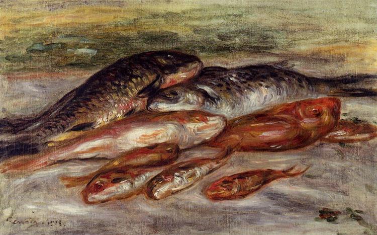 Still Life with Fish, c.1913 - 雷諾瓦