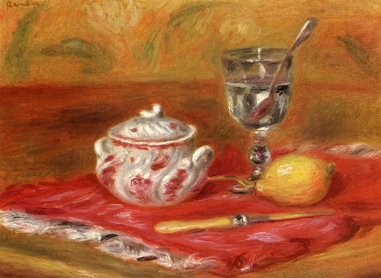 Still LIfe with Glass and Lemon - Pierre-Auguste Renoir