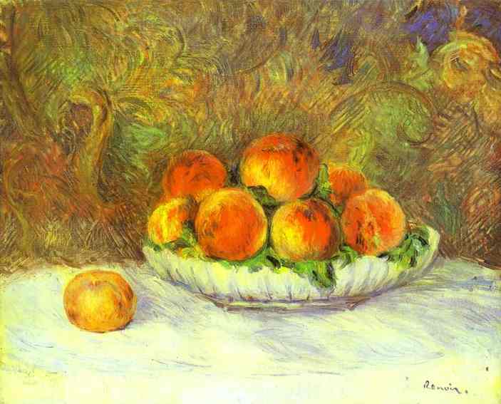 Still Life with Peaches - Auguste Renoir