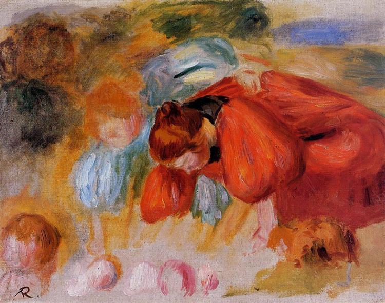 Study for The Croquet Game, 1892 - Пьер Огюст Ренуар