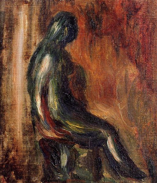 Study of a Statuette by Maillol, c.1907 - 雷諾瓦