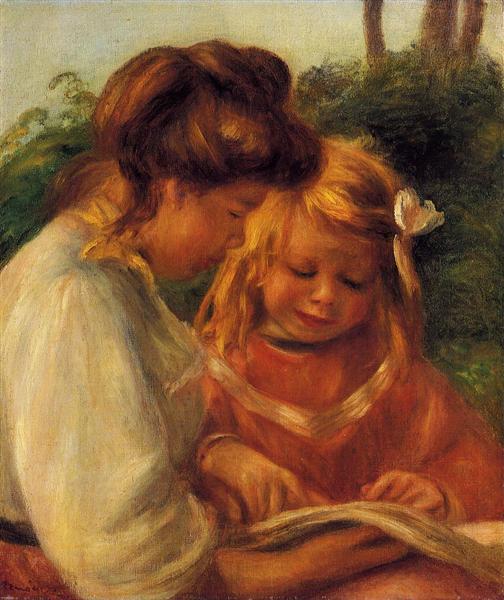 The Alphabet (Jean and Gabrielle), c.1897 - Auguste Renoir