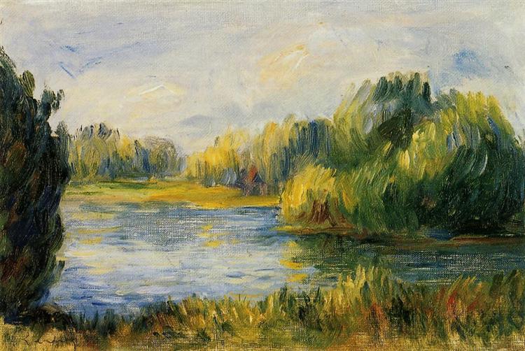 The Banks of the River - Auguste Renoir