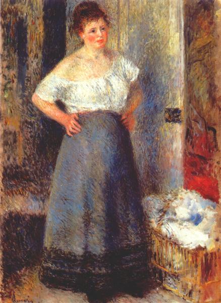 The Laundress, c.1880 - Pierre-Auguste Renoir