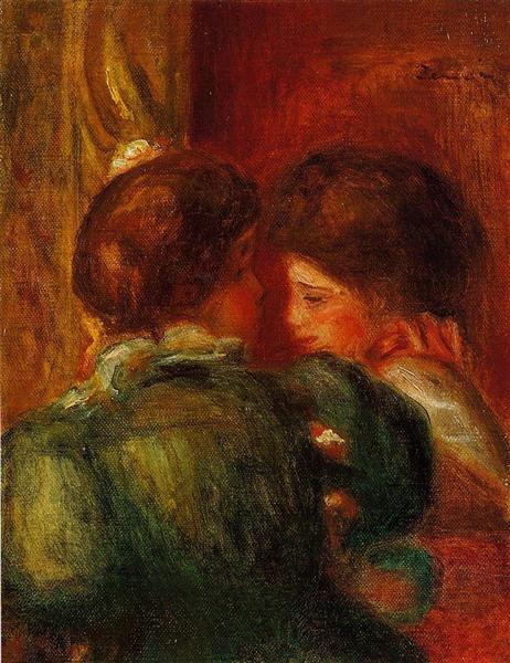 Two Women s Heads (The Loge), 1903 - 雷諾瓦