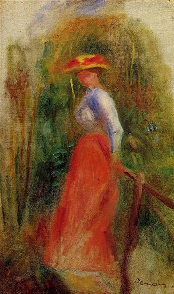 Woman in a Landscape - Pierre-Auguste Renoir