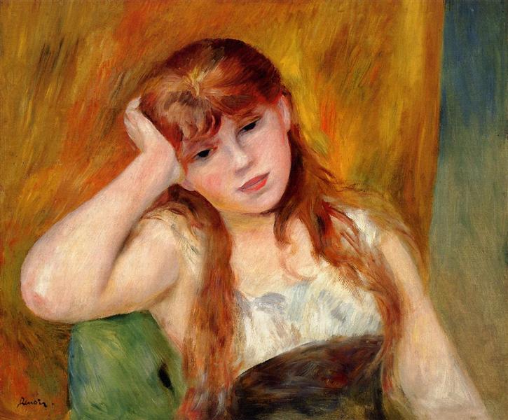 Young Blond Woman 1886 Pierre Auguste Renoir Wikiart Org