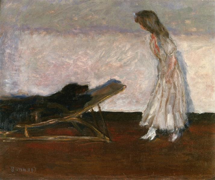 Marthe and the dog, Black, 1905 - Пьер Боннар