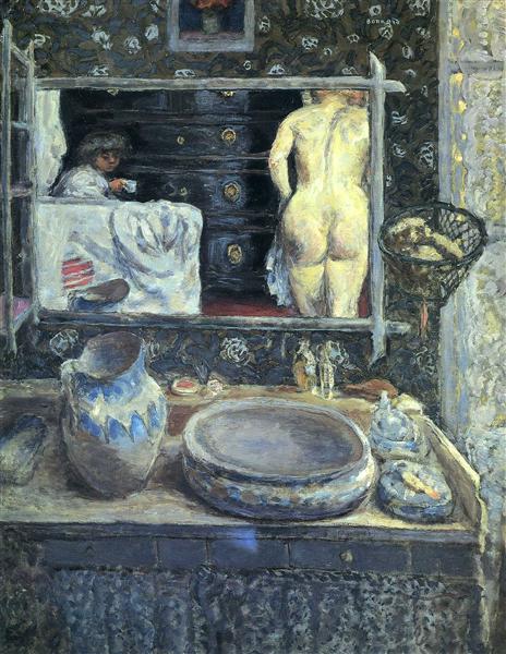 Mirror on the Wash Stand, 1908 - Pierre Bonnard