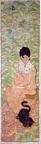 Sitting Woman with a Cat, 1892 - 1898 - Pierre Bonnard