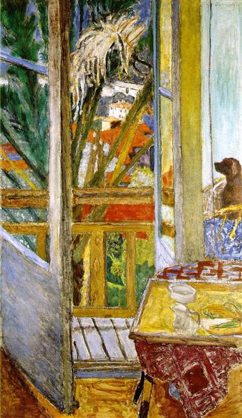 The door window with dog, 1927 - Pierre Bonnard