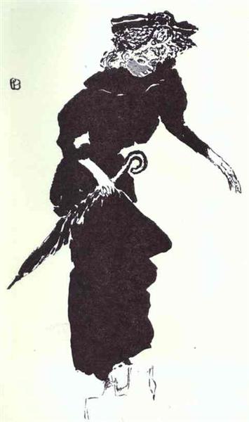 Woman with a Parasol - Pierre Bonnard
