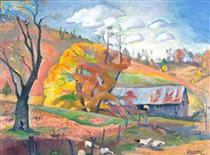 Fall at the McCorkle's Barn - Pierre Daura