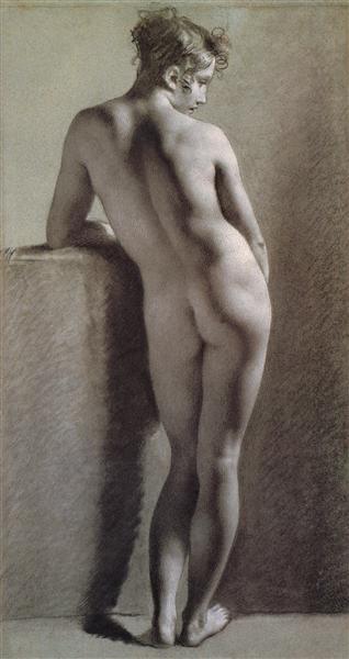 Female Nude from Behind, c.1800 - 皮埃尔·保罗·普吕东