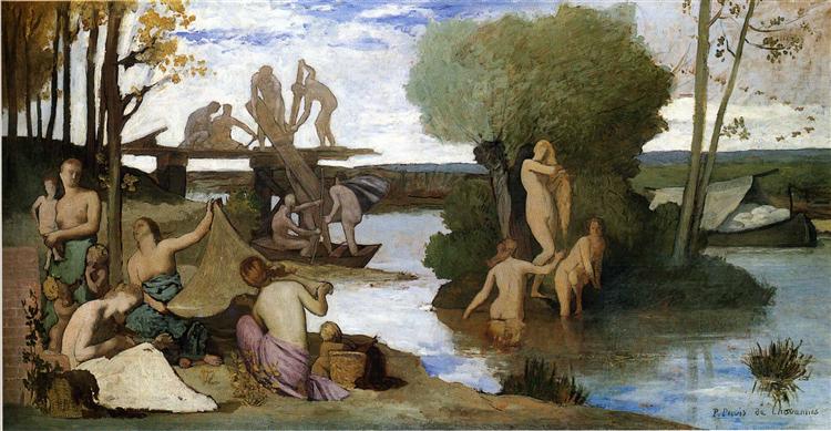 The River, 1865 - Пьер Пюви де Шаванн