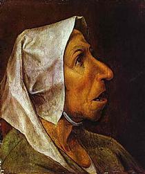 Portrait of an Old Woman - Pieter Bruegel o Velho