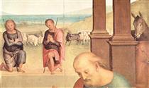 Altarpiece of St. Augustine -Adoration of the Shepherds (detail) Altarpiece of St. Augustine - Perugino