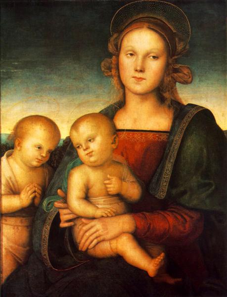 Мадонна с младенцем и маленький Иоанн, 1497 - Пьетро Перуджино